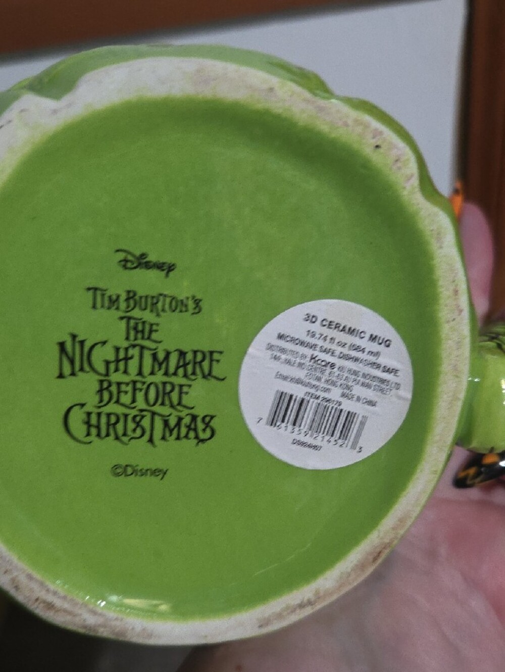 Disney Lime Green Sculpted Character Ceramic Mug with Black Accents - Picture 8 of 12